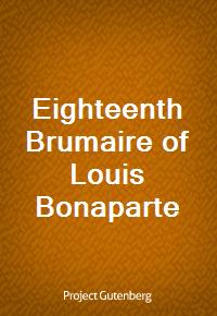Eighteenth Brumaire of Louis Bonaparte (커버이미지)
