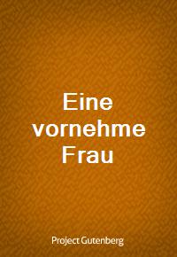 Eine vornehme Frau (커버이미지)