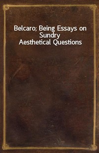 Belcaro; Being Essays on Sundry Aesthetical Questions (커버이미지)