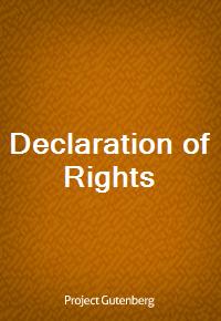 Declaration of Rights (커버이미지)