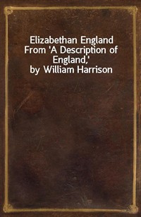 Elizabethan EnglandFrom 'A Description of England,' by William Harrison (커버이미지)