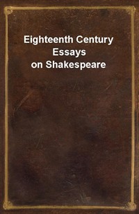 Eighteenth Century Essays on Shakespeare (커버이미지)