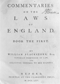 Commentaries on the Laws of England, Book the First (커버이미지)