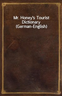 Mr. Honey's Tourist Dictionary (German-English) (Ŀ̹)