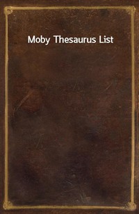 Moby Thesaurus List (Ŀ̹)