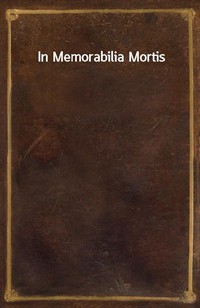 In Memorabilia Mortis (커버이미지)