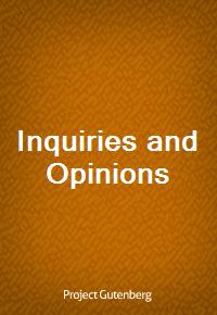 Inquiries and Opinions (커버이미지)