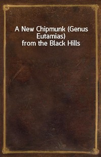 A New Chipmunk (Genus Eutamias) from the Black Hills (커버이미지)