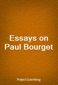 Essays on Paul Bourget (커버이미지)