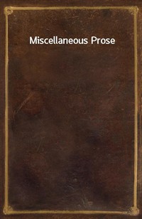 Miscellaneous Prose (Ŀ̹)