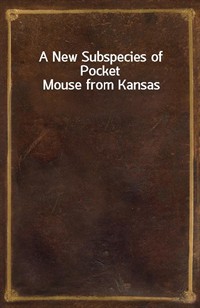 A New Subspecies of Pocket Mouse from Kansas (커버이미지)