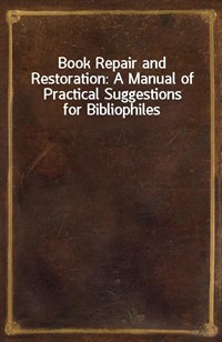Book Repair and Restoration: A Manual of Practical Suggestions for Bibliophiles (커버이미지)