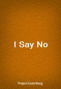 I Say No (커버이미지)