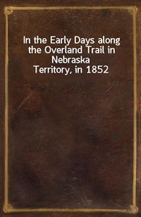 In the Early Days along the Overland Trail in Nebraska Territory, in 1852 (커버이미지)