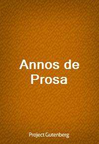 Annos de Prosa (커버이미지)