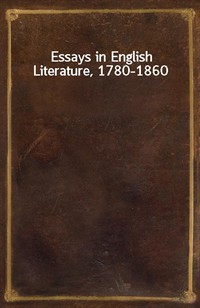 Essays in English Literature, 1780-1860 (커버이미지)
