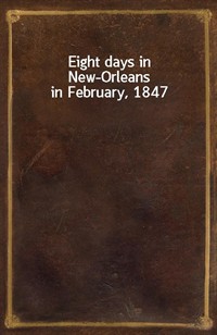 Eight days in New-Orleans in February, 1847 (커버이미지)
