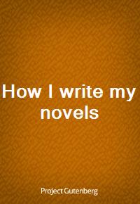 How I write my novels (커버이미지)