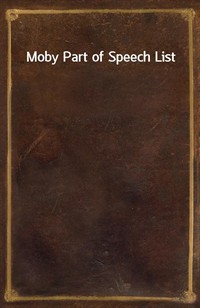 Moby Part of Speech List (Ŀ̹)