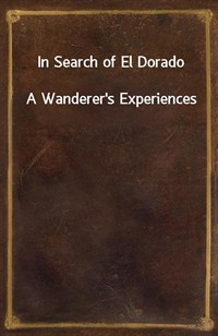 In Search of El DoradoA Wanderer's Experiences (커버이미지)