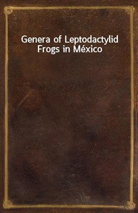 Genera of Leptodactylid Frogs in M (커버이미지)