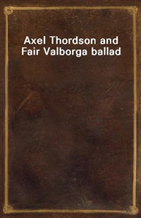 Axel Thordson and Fair Valborga ballad (커버이미지)