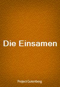 Die Einsamen (커버이미지)