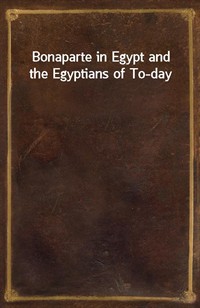 Bonaparte in Egypt and the Egyptians of To-day (커버이미지)