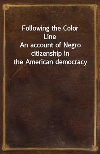 Following the Color LineAn account of Negro citizenship in the American democracy (커버이미지)