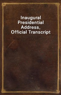 Inaugural Presidential Address, Official Transcript (커버이미지)