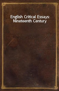English Critical Essays: Nineteenth Century (커버이미지)