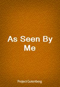 As Seen By Me (커버이미지)