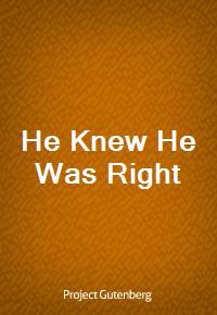 He Knew He Was Right (커버이미지)