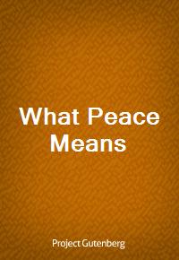 What Peace Means (Ŀ̹)