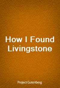How I Found Livingstone (커버이미지)
