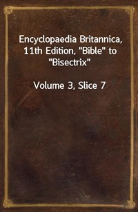 Encyclopaedia Britannica, 11th Edition,"Bible" to"Bisectrix"Volume 3, Slice 7 (커버이미지)