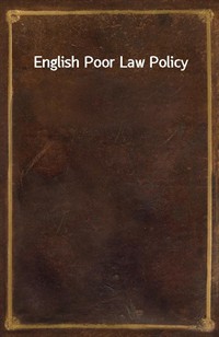 English Poor Law Policy (커버이미지)