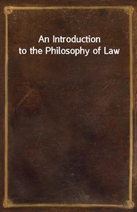 An Introduction to the Philosophy of Law (커버이미지)