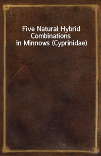 Five Natural Hybrid Combinations in Minnows (Cyprinidae) (커버이미지)