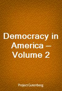Democracy in America - Volume 2 (커버이미지)