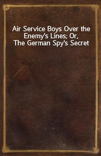 Air Service Boys Over the Enemy's Lines; Or, The German Spy's Secret (커버이미지)